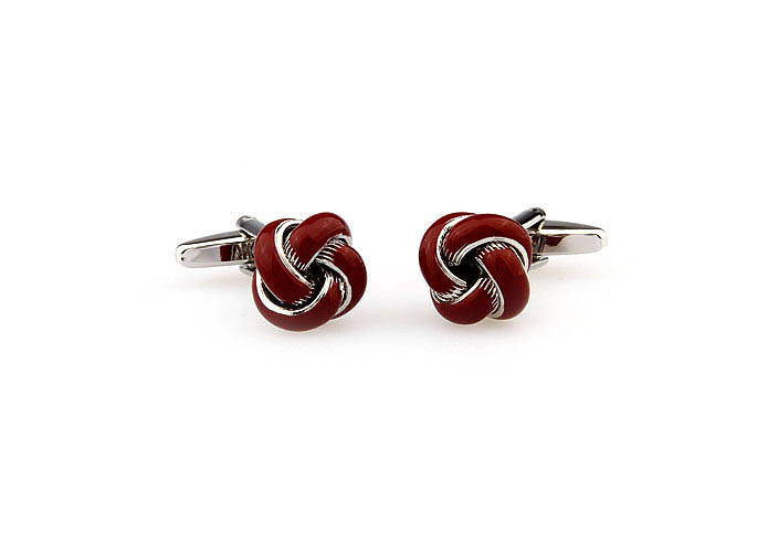  Red Festive Cufflinks Paint Cufflinks Knot Wholesale & Customized  CL663034