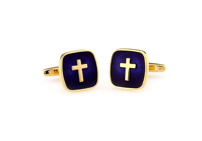 Cross Cufflinks  Gold Luxury Cufflinks Paint Cufflinks Religious and Zen Wholesale & Customized  CL663101