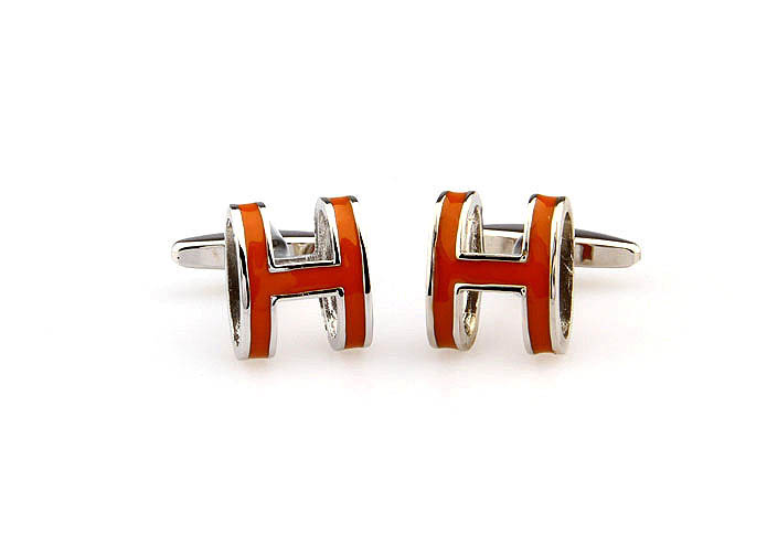  Orange Cheerful Cufflinks Paint Cufflinks Wholesale & Customized  CL663222