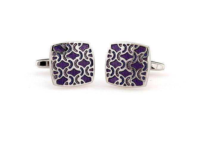 Pattern Cufflinks  Purple Romantic Cufflinks Paint Cufflinks Funny Wholesale & Customized  CL663376