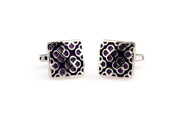 Pattern Cufflinks  Purple Romantic Cufflinks Paint Cufflinks Funny Wholesale & Customized  CL663377