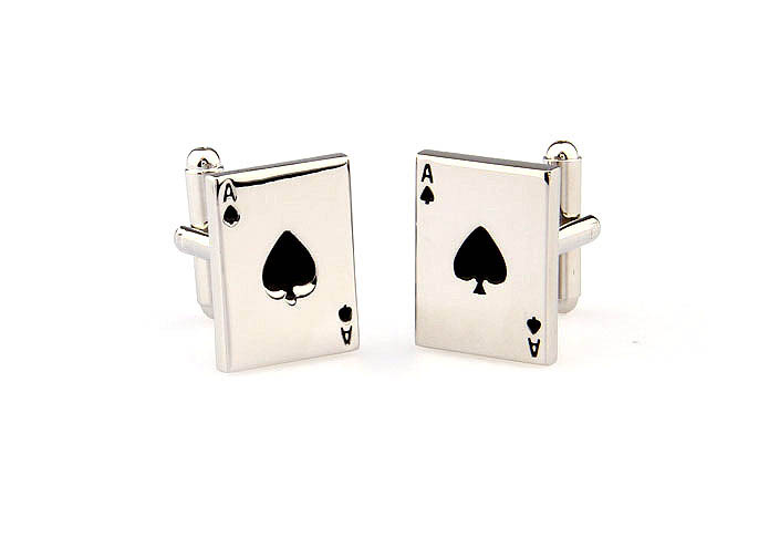A poker Cufflinks  Black Classic Cufflinks Paint Cufflinks Gambling Wholesale & Customized  CL663420