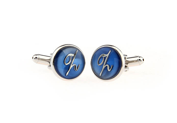 26 Letters Z Cufflinks  Blue Elegant Cufflinks Paint Cufflinks Symbol Wholesale & Customized  CL663786