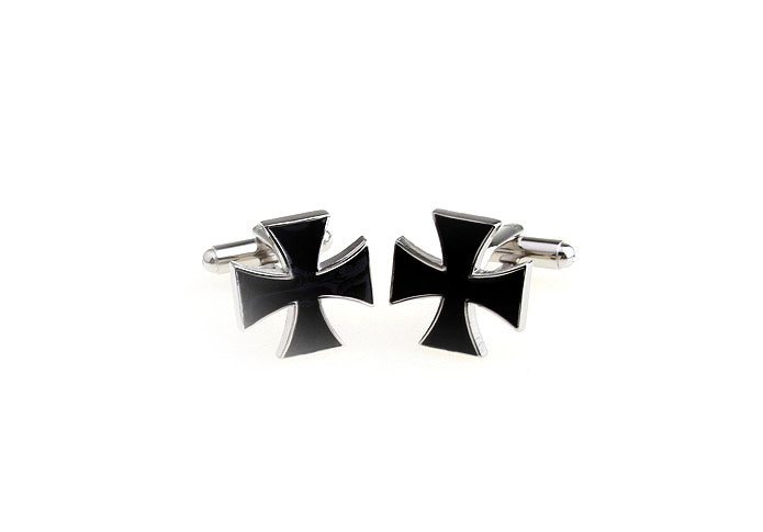 Nazi Cross Cufflinks  Black Classic Cufflinks Paint Cufflinks Religious and Zen Wholesale & Customized  CL670931