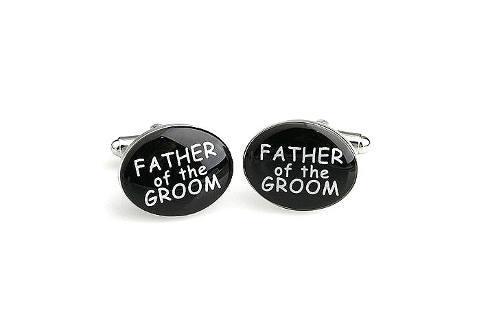 FATHER OF THE GROOM Cufflinks  Black Classic Cufflinks Paint Cufflinks Wedding Wholesale & Customized  CL671002