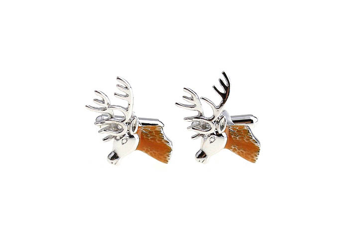 Deer antler Cufflinks  Yellow Lively Cufflinks Paint Cufflinks Animal Wholesale & Customized  CL671028