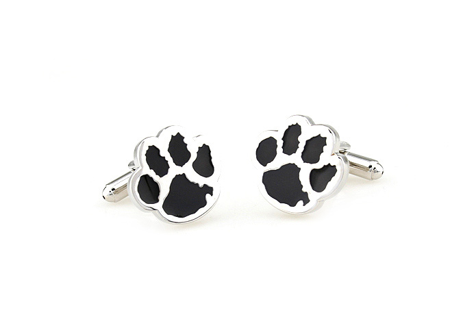 Bear's paw Cufflinks  Black Classic Cufflinks Paint Cufflinks Animal Wholesale & Customized  CL671079