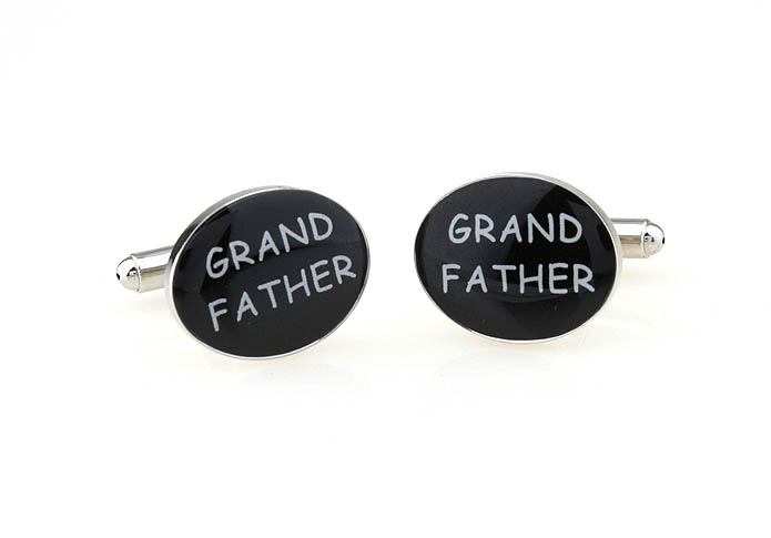 GRAND FATHER Cufflinks  Black Classic Cufflinks Paint Cufflinks Wedding Wholesale & Customized  CL671126