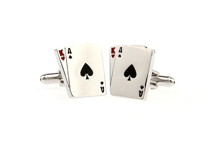 KA cards Cufflinks  Multi Color Fashion Cufflinks Paint Cufflinks Gambling Wholesale & Customized  CL671260
