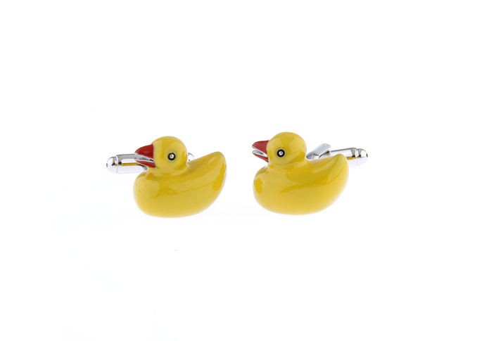Big yellow duck Cufflinks  Yellow Lively Cufflinks Paint Cufflinks Animal Wholesale & Customized  CL671687