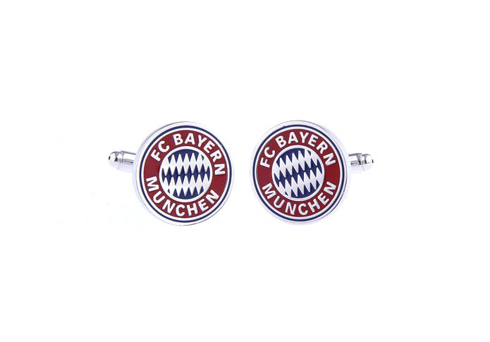 Bayern Munich football club Cufflinks  Multi Color Fashion Cufflinks Paint Cufflinks Flags Wholesale & Customized  CL671688