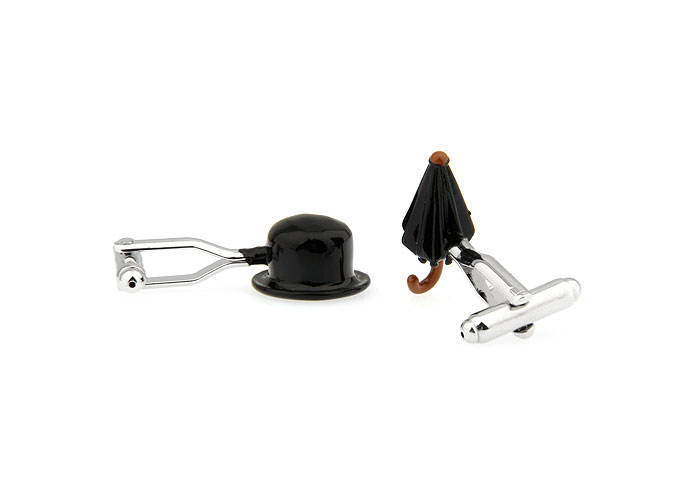Gentleman Polite Umbrella Cufflinks Black Classic Cufflinks Paint Cufflinks Hipster Wear Wholesale & Customized CL671853