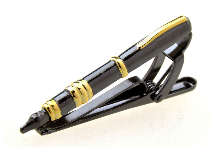 Pen Tie Clips  Black Classic Tie Clips Paint Tie Clips Tools Wholesale & Customized  CL851047