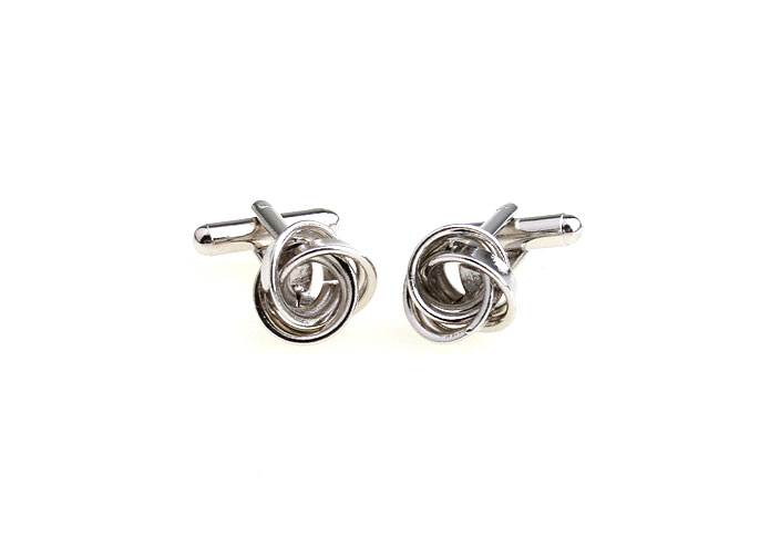  Silver Texture Cufflinks Metal Cufflinks Knot Wholesale & Customized  CL641218