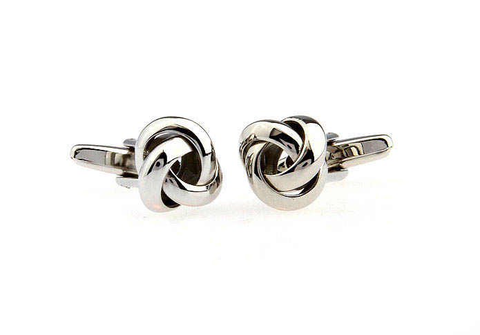  Silver Texture Cufflinks Metal Cufflinks Knot Wholesale & Customized  CL652516