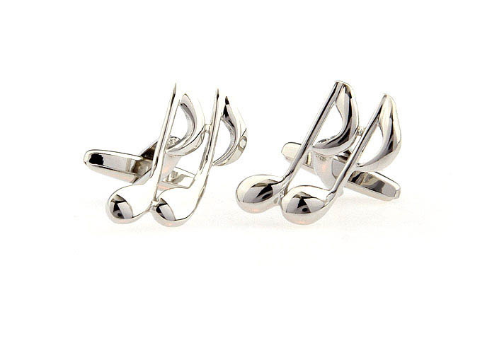 Musical notes Cufflinks  Silver Texture Cufflinks Metal Cufflinks Music Wholesale & Customized  CL652552