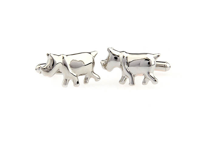 Wild boar Cufflinks  Silver Texture Cufflinks Metal Cufflinks Animal Wholesale & Customized  CL652640