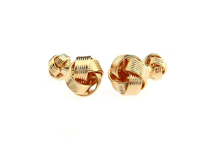  Gold Luxury Cufflinks Metal Cufflinks Knot Wholesale & Customized  CL652801
