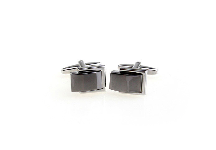  Gray Steady Cufflinks Metal Cufflinks Wholesale & Customized  CL652910