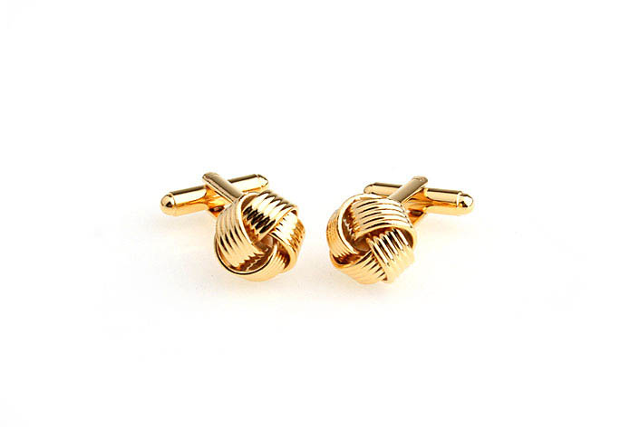  Gold Luxury Cufflinks Metal Cufflinks Knot Wholesale & Customized  CL652939