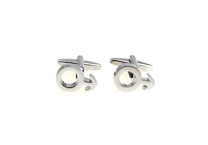 Male symbol Cufflinks  Silver Texture Cufflinks Metal Cufflinks Symbol Wholesale & Customized  CL652961