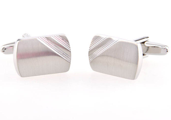  Silver Texture Cufflinks Metal Cufflinks Wholesale & Customized  CL654002