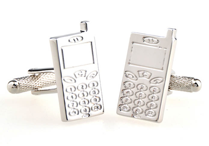Retro phone  Cufflinks  Silver Texture Cufflinks Metal Cufflinks Tools Wholesale & Customized  CL654093