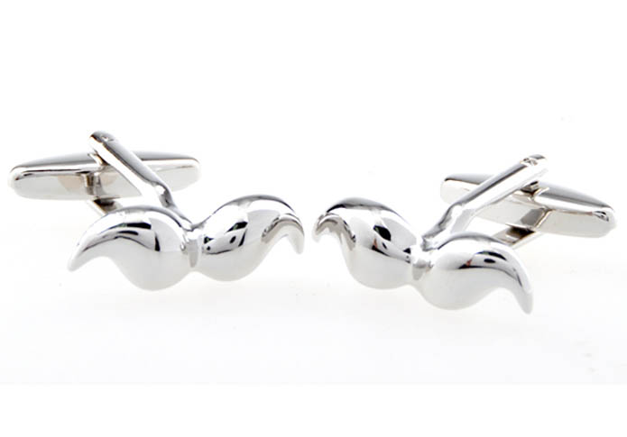Beard Cufflinks  Silver Texture Cufflinks Metal Cufflinks Hipster Wear Wholesale & Customized  CL654108