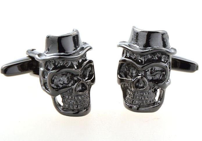 The skull Cufflinks  Gray Steady Cufflinks Metal Cufflinks Skull Wholesale & Customized  CL654269