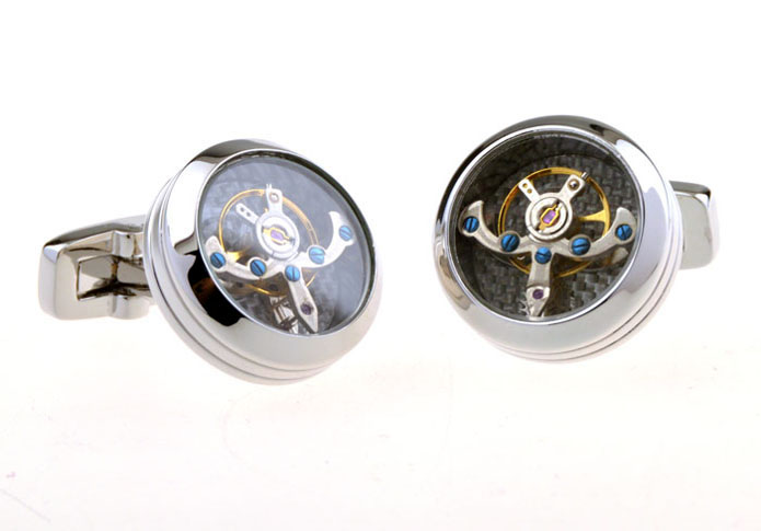 Steam Punk Vintage Watch Movements Cufflinks  Silver Texture Cufflinks Metal Cufflinks Tools Wholesale & Customized  CL654665