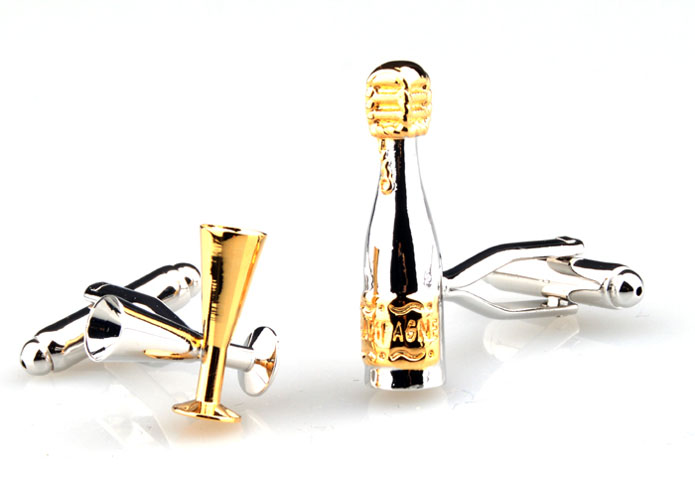 Glass bottles Cufflinks Gold Luxury Cufflinks Metal Cufflinks Tools Wholesale & Customized CL654971