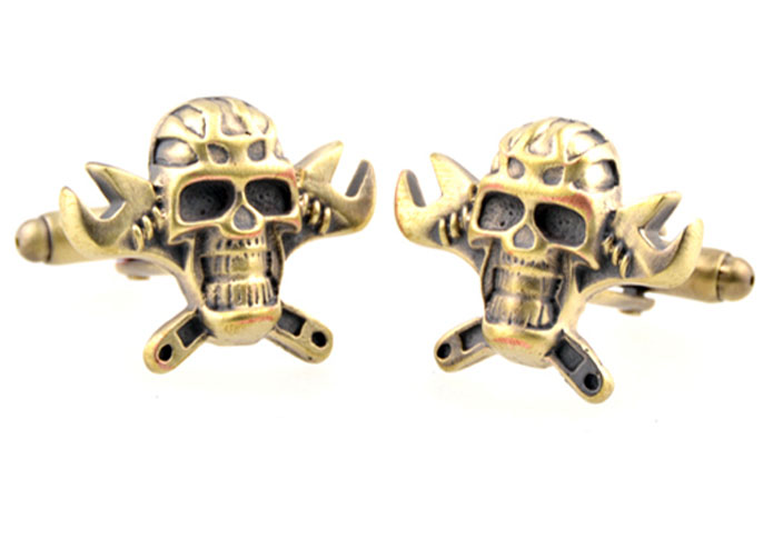 Skull Cufflinks Bronzed Classic Cufflinks Metal Cufflinks Skull Wholesale & Customized CL655044