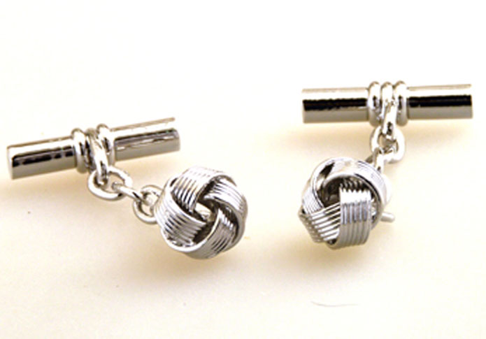 Silver Texture Cufflinks Metal Cufflinks Knot Wholesale & Customized CL655248