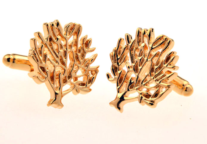 Leaves Cufflinks Gold Luxury Cufflinks Metal Cufflinks Flags Wholesale & Customized CL655417