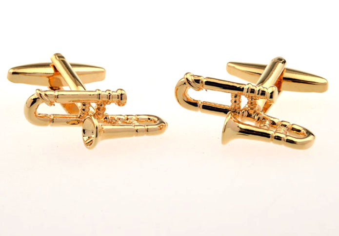 Small Cufflinks Gold Luxury Cufflinks Metal Cufflinks Music Wholesale & Customized CL655419