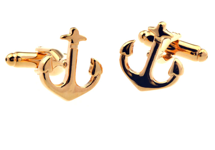 Anchors Cufflinks Gold Luxury Cufflinks Metal Cufflinks Transportation Wholesale & Customized CL655427
