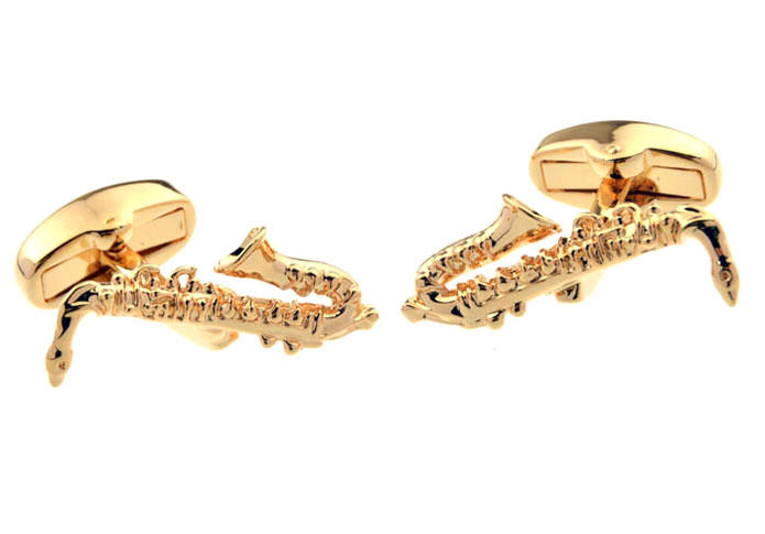 Saxophone Cufflinks Gold Luxury Cufflinks Metal Cufflinks Music Wholesale & Customized CL655429