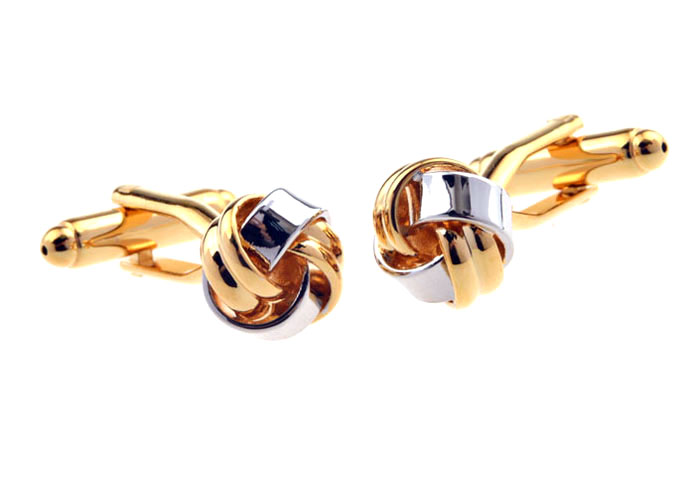 Gold Luxury Cufflinks Metal Cufflinks Knot Wholesale & Customized CL655459
