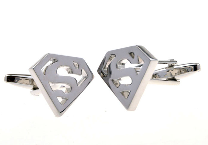 Superman Cufflinks  Silver Texture Cufflinks Metal Cufflinks Flags Wholesale & Customized  CL655790
