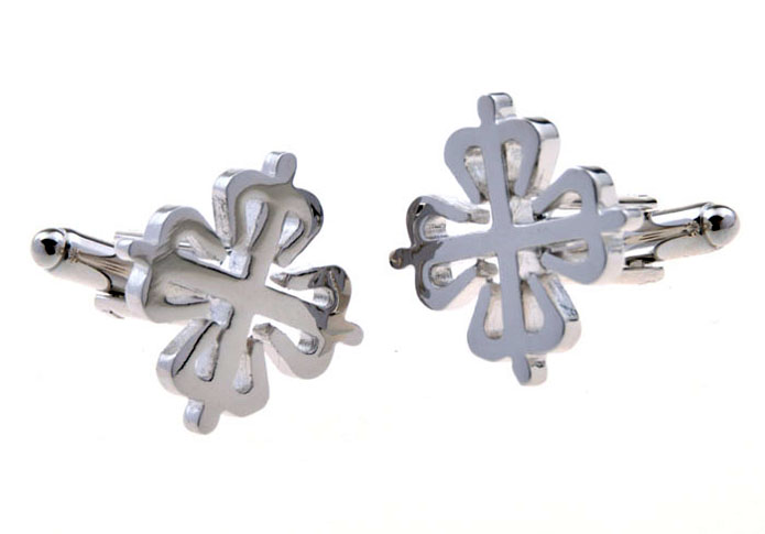 Cruciferous Cufflinks  Silver Texture Cufflinks Metal Cufflinks Religious and Zen Wholesale & Customized  CL655960