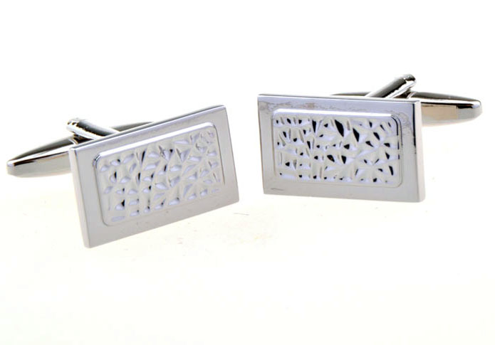 Silver Texture Cufflinks Metal Cufflinks Funny Wholesale & Customized  CL655991