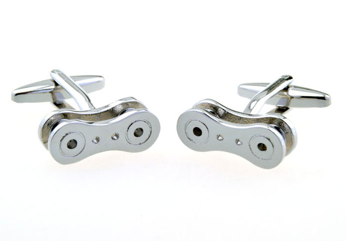 Chain Cufflinks  Silver Texture Cufflinks Metal Cufflinks Tools Wholesale & Customized  CL656185