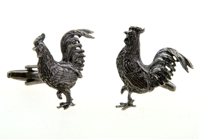 Chicken Cufflinks  Gun Metal Color Cufflinks Metal Cufflinks Animal Wholesale & Customized  CL656198