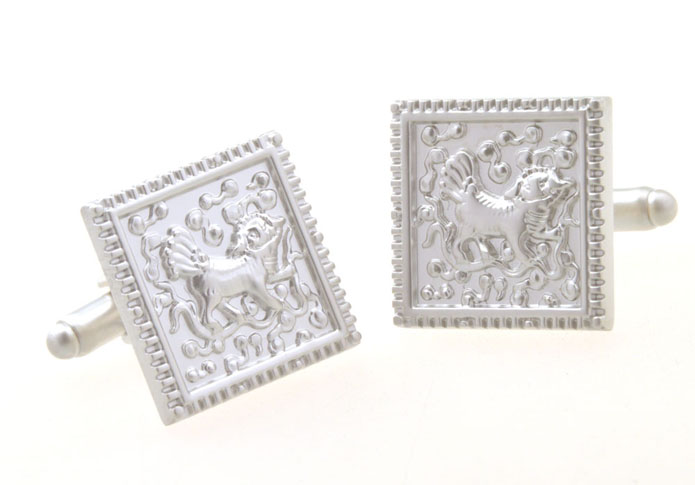 Kylin Xiangyun Cufflinks  Silver Texture Cufflinks Metal Cufflinks Animal Wholesale & Customized  CL656268