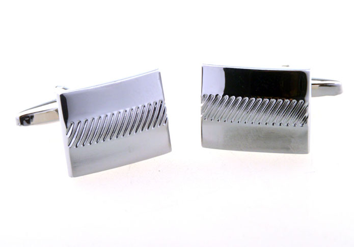  Silver Texture Cufflinks Metal Cufflinks Wholesale & Customized  CL656453