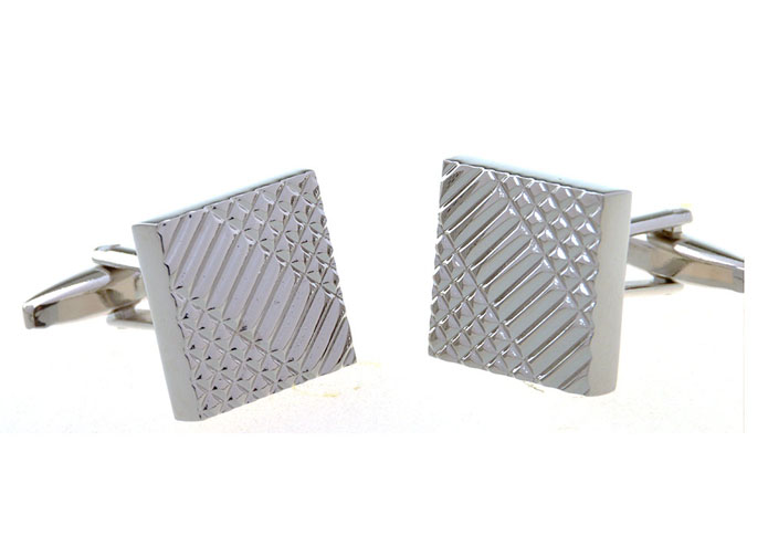  Silver Texture Cufflinks Metal Cufflinks Wholesale & Customized  CL656695
