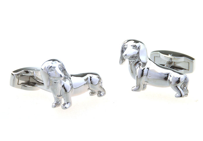 Dog Cufflinks  Silver Texture Cufflinks Metal Cufflinks Animal Wholesale & Customized  CL656900