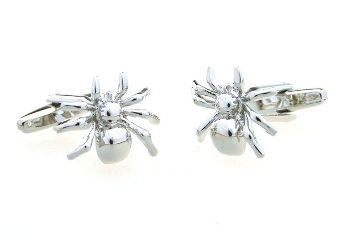 Spider Cufflinks  Silver Texture Cufflinks Metal Cufflinks Animal Wholesale & Customized  CL656904
