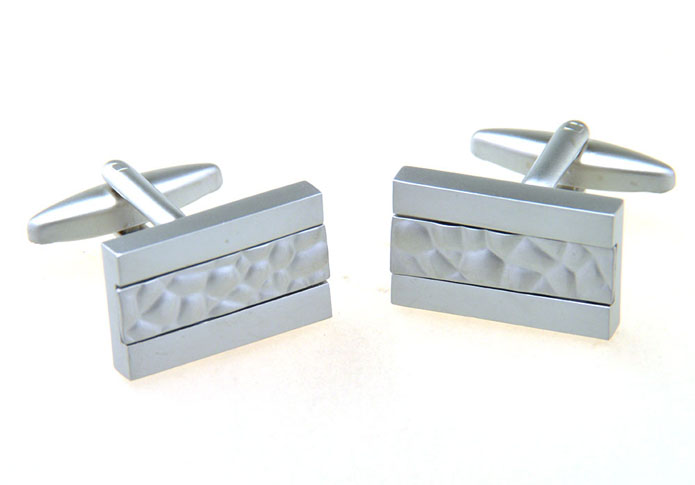  Silver Texture Cufflinks Metal Cufflinks Wholesale & Customized  CL656943
