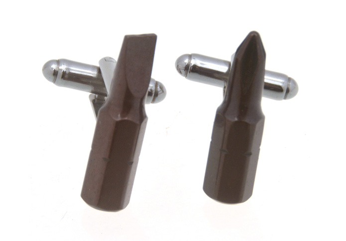 Screwdriver Cufflinks  Gun Metal Color Cufflinks Metal Cufflinks Tools Wholesale & Customized  CL657060